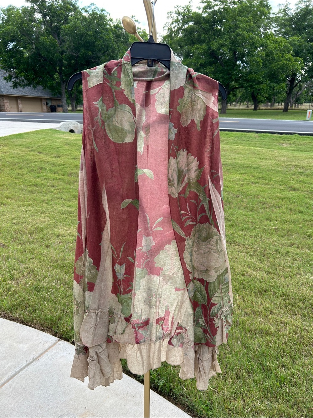 Origami Brand Duster Vest Kimino Coverup Wrap NWOT